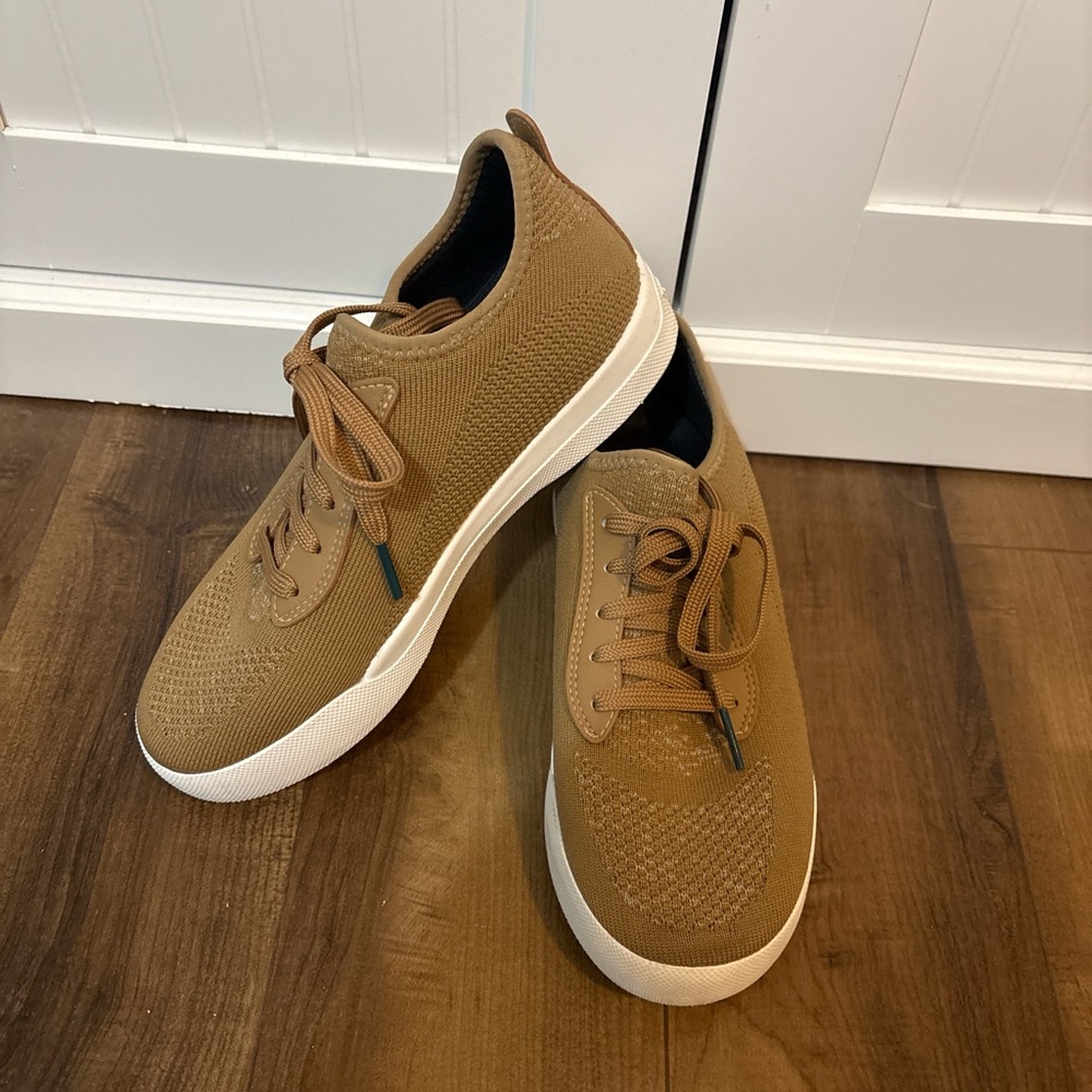 Vessi Women's Sneakers in Tan Brown with White Sole